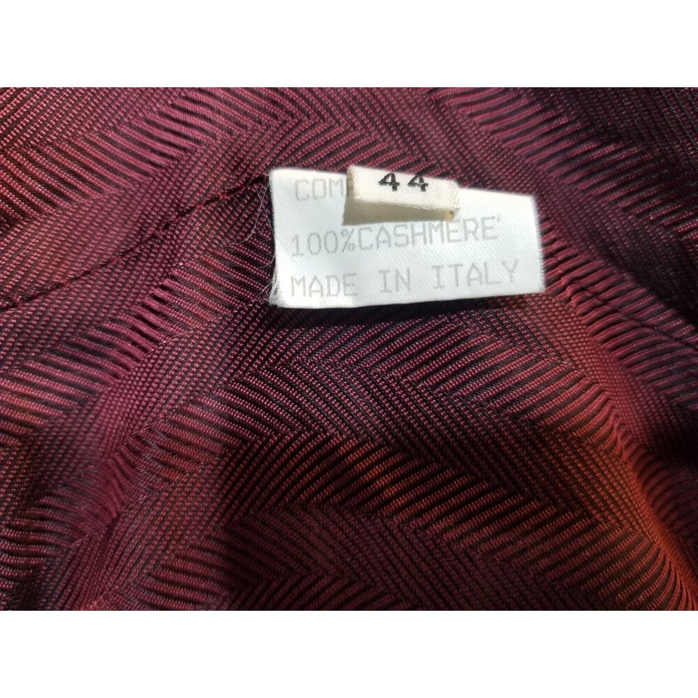 Kiton Womens Burgundy Plaid Blazer SizeEU  44 100% Cashmere New Without Tags. - Picture 15 of 15